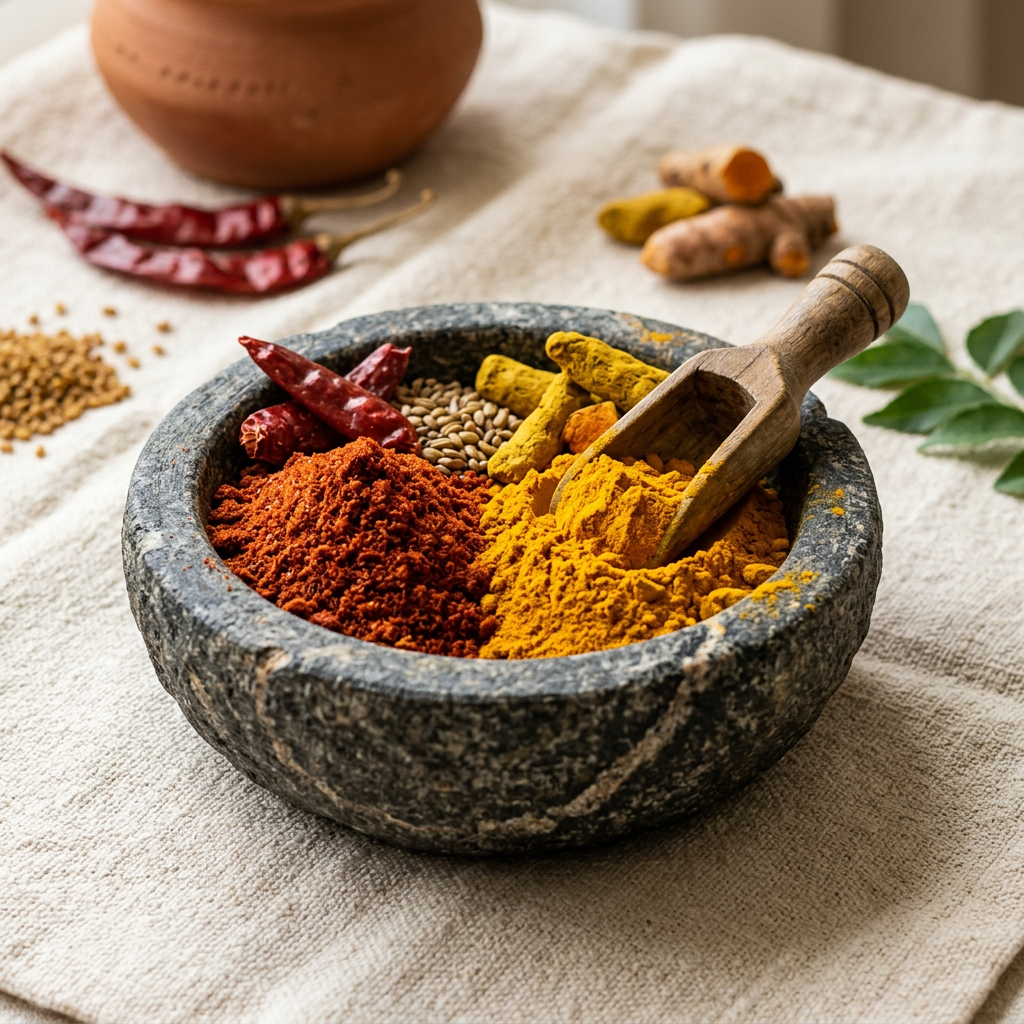 Freshly ground spices